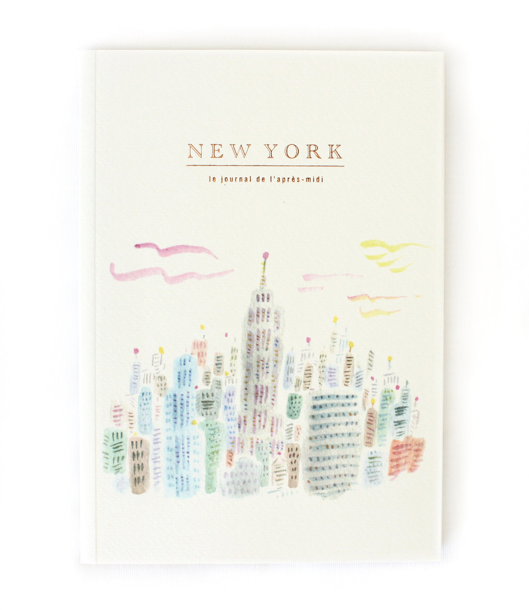 L'apres-Midi Travel Journal 128p. New York New York Night White Background Photo