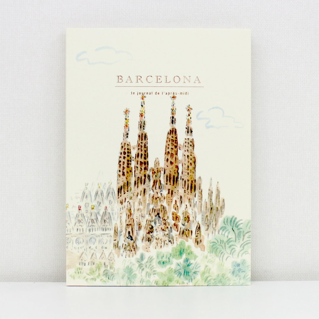 L'apres-Midi Travel Journal 128p. Barcelona White Background Photo