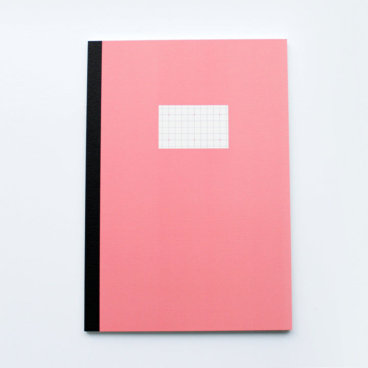 Paperways New Notebook M Cross Grid Pink White Background Photo