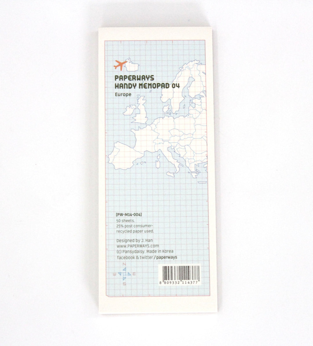 Paperways Handy Memopad Europe White Background Photo