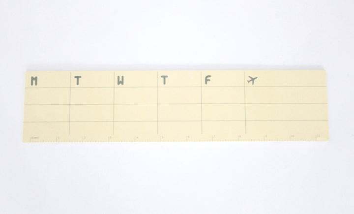 Paperways Gluememo Weekly Ruler (inch) White Background Photo