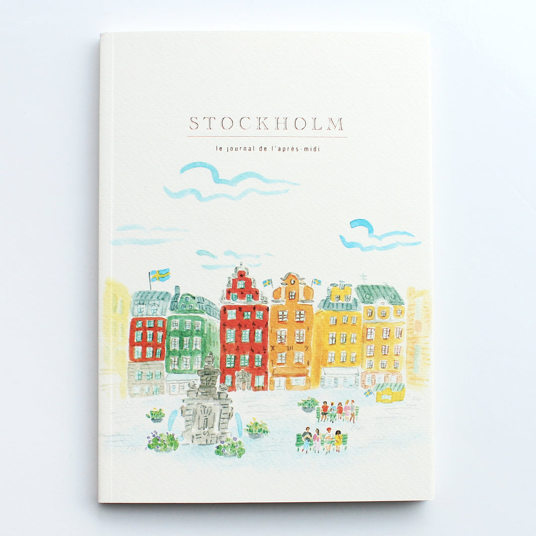 L'apres-Midi Travel Journal 128p. Stockholm Gamla Stan White Background Photo