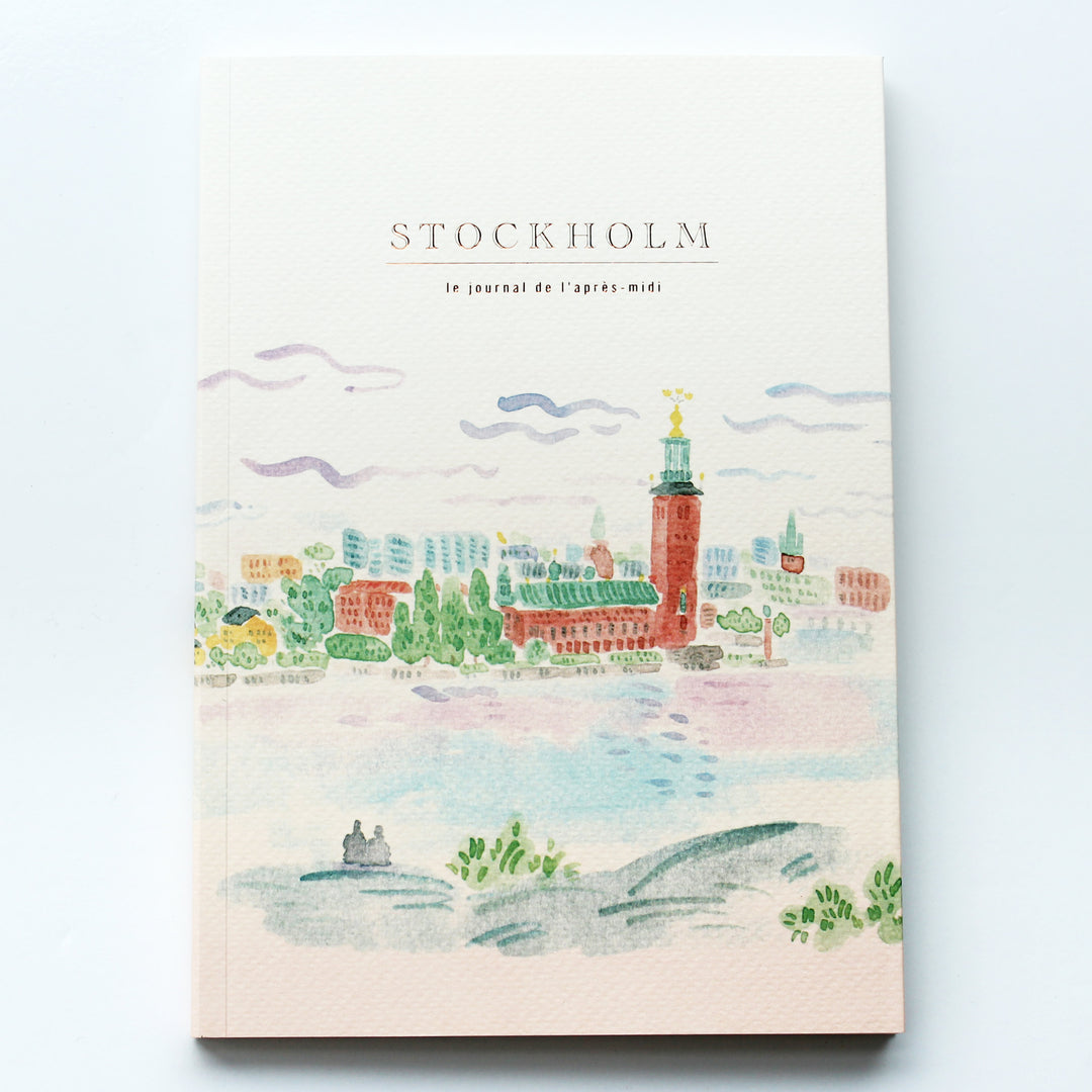 L'apres-Midi Travel Journal 128p. Stockholm City Hall White Background Photo