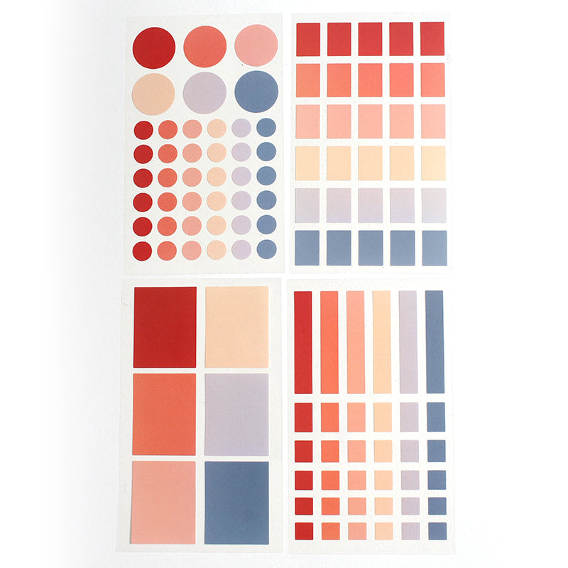 Paperways Palette Sticker Set Before Sunset White Background Photo