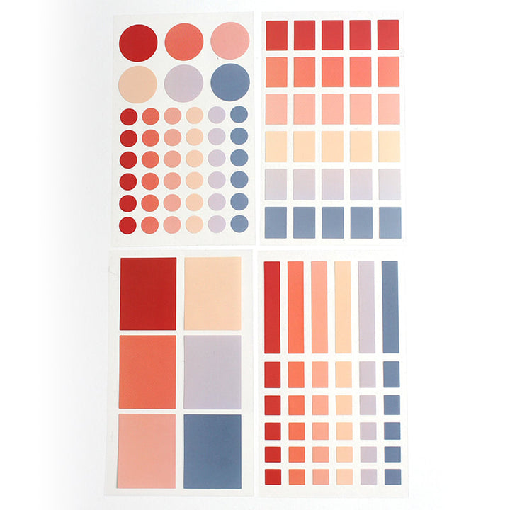 Paperways Palette Sticker Set Before Sunset White Background Photo