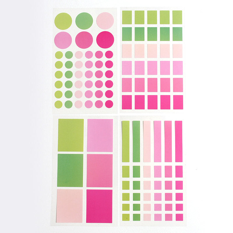 Paperways Palette Sticker Set La Vie En Rose White Background Photo