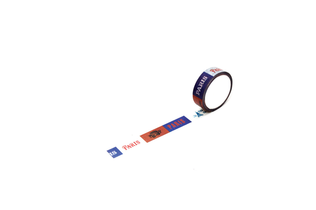 L'apres-Midi Masking Tape 0.6 in. Paris Ver. 4 White Background Photo