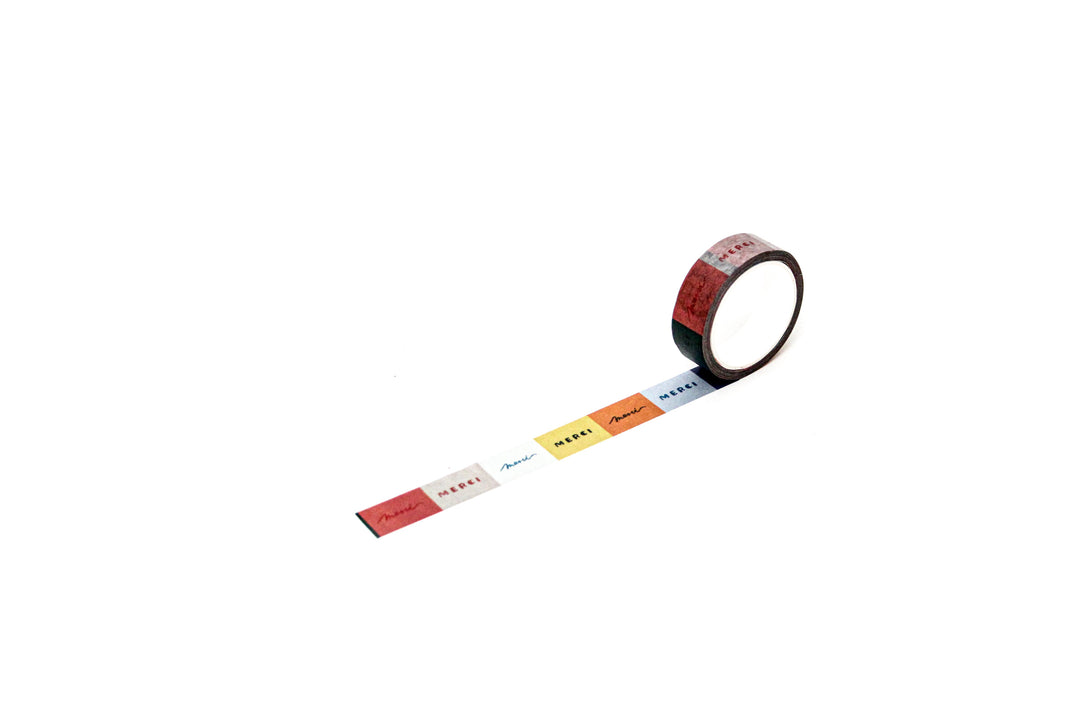 L'apres-Midi Masking Tape 0.6 in. Merci White Background Photo